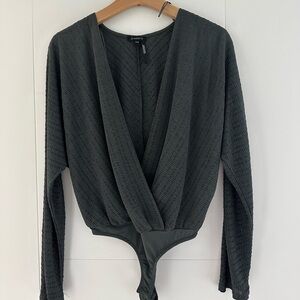 Dynamite Textured Gray Top